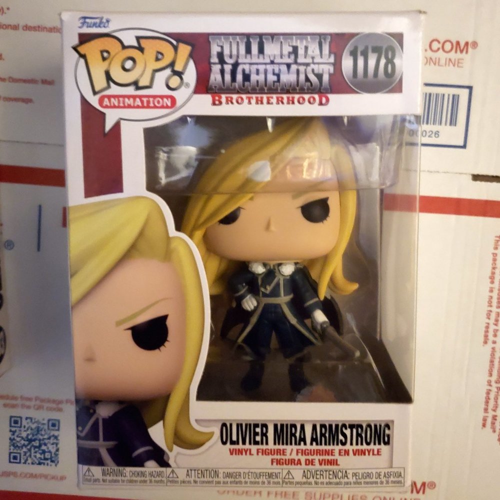 Funko Pop Fullmetal Alchemist Brotherhood Olivier Mira Armstrong (#1178) NIB